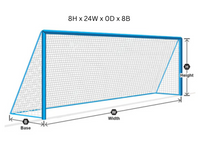 PEVO 8x24 Soccer Goal Net (NO TOP DEPTH- 8x24x0x8)